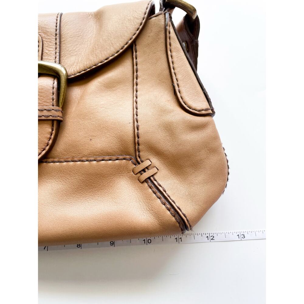 Fossil Leather Light Tan Buckle Shoulder Bag - Picture 8 of 8